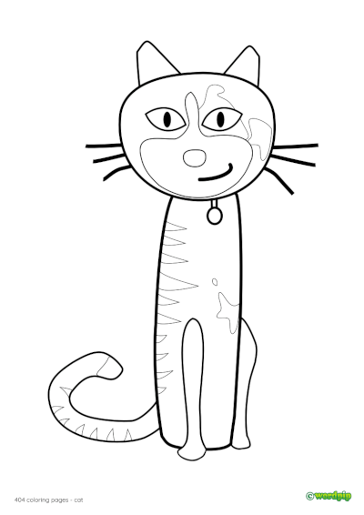 thumbnail image of a cat coloring page 