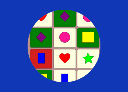 Matching shapes to shapes game screenshot
