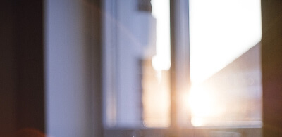 Bright sunshine through a window