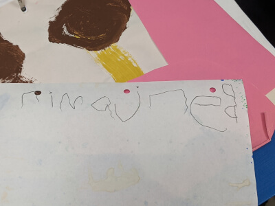 Child's attempt to write his name 