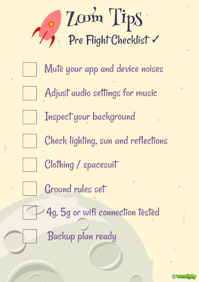 thumbnail image of the zoom checklist pdf worksheet 