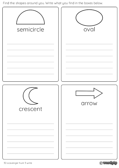 thumbnail of Shapes scavenger hunt 3 write what you find