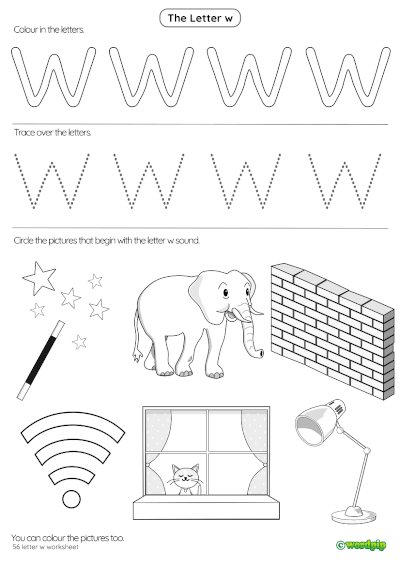 Letter w Worksheet 1