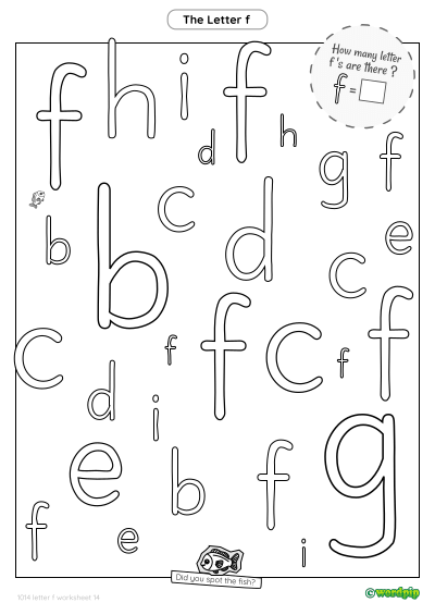 thumbnail of Letter f worksheet 14