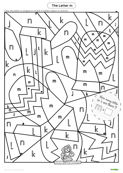 thumbnail image of letter m worksheet 16