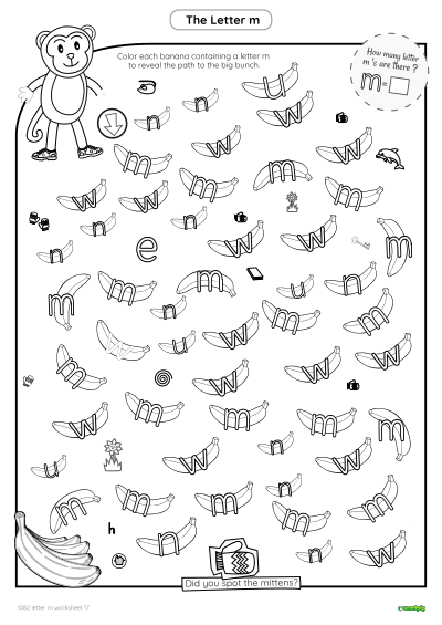thumbnail image of letter m worksheet 17