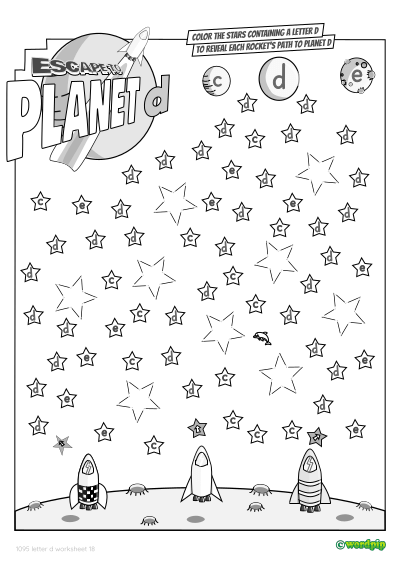thumbnail image of letter d worksheet 18