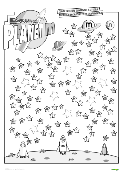 thumbnail image of letter m worksheet 18