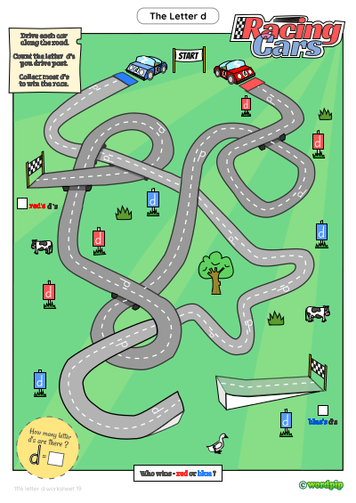 thumbnail image of letter d worksheet 19