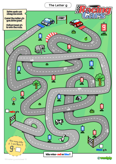 thumbnail image of letter g worksheet 19