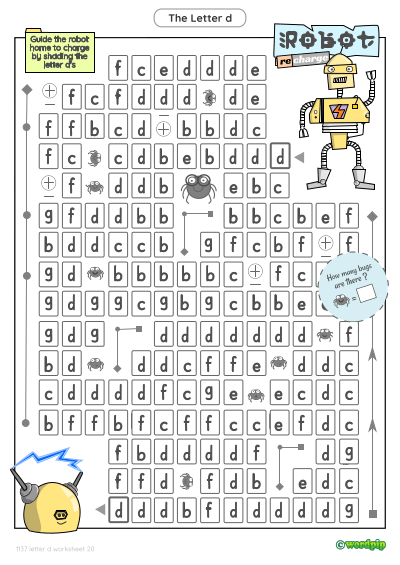 thumbnail image of letter d worksheet 20