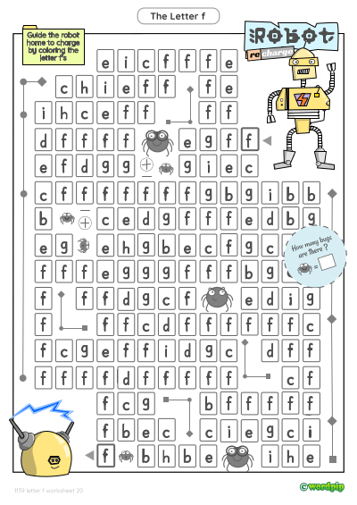 thumbnail of letter f worksheet 20