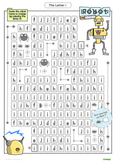 thumbnail image of letter i worksheet 20