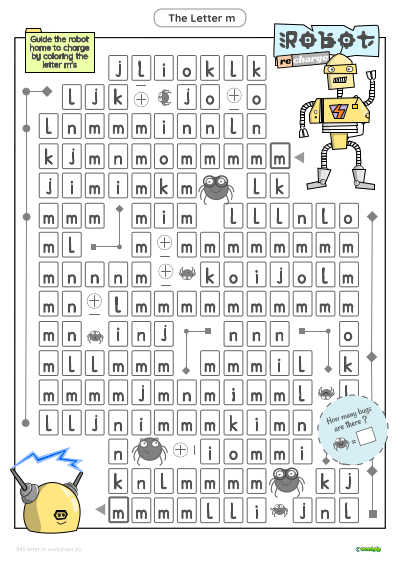 thumbnail image of letter m worksheet 20