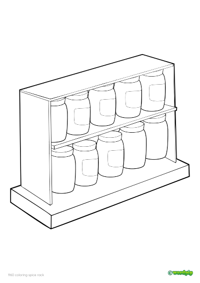 thumbnail image of a spice rack coloring page