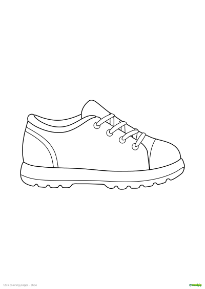 thumbnail image of a shoe coloring page