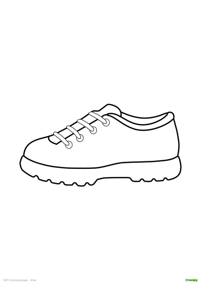 thumbnail image of a shoe coloring page