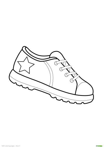 thumbnail image of a shoe coloring page