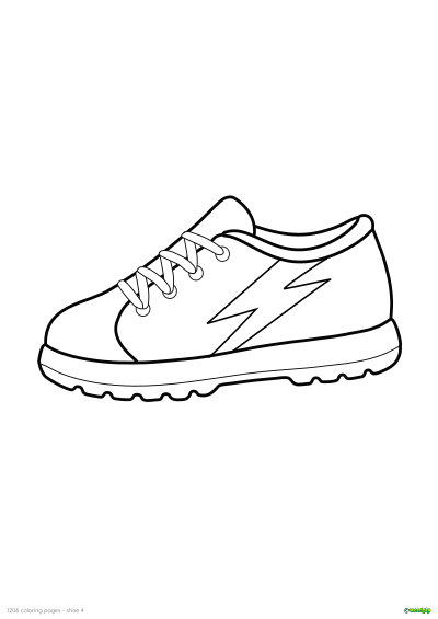 thumbnail image of a shoe coloring page