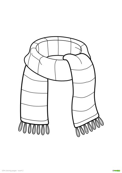 thumbnail image of a scarf coloring page