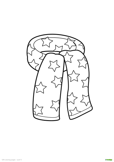 thumbnail image of a scarf coloring page