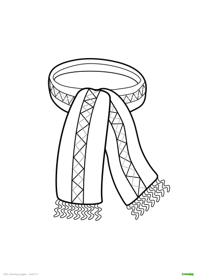 thumbnail image of a scarf coloring page
