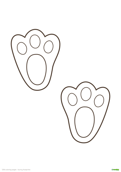 thumbnail of a bunny footprints coloring page
