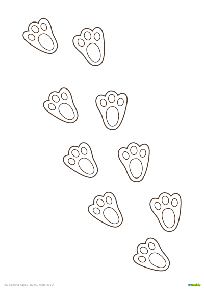 thumbnail of a bunny footprints coloring page
