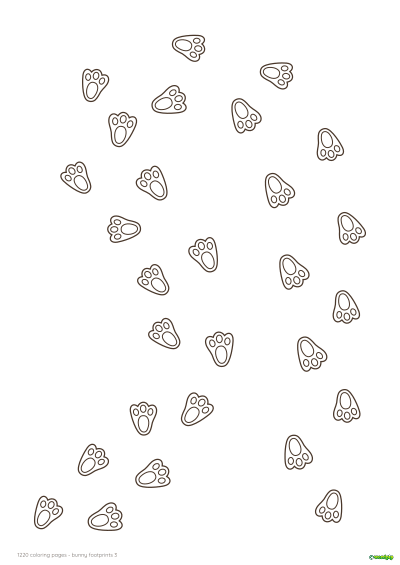thumbnail of a bunny footprints coloring page
