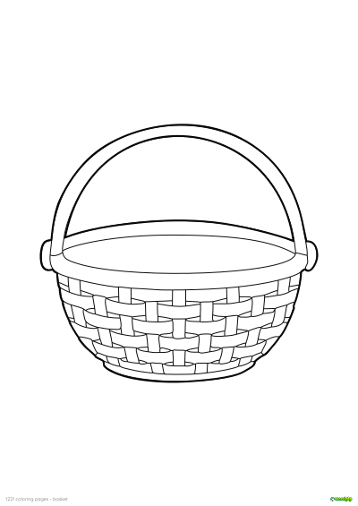 thumbnail image of a basket coloring page 