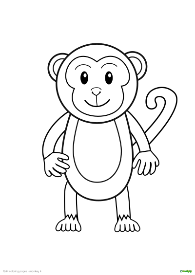 thumbnail image of a fourth monkey coloring page