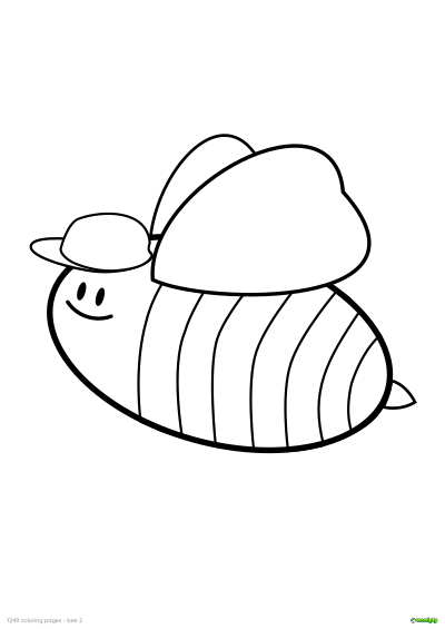 thumbnail image of a bee coloring page 
