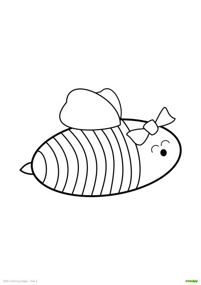 thumbnail image of a bee coloring page 