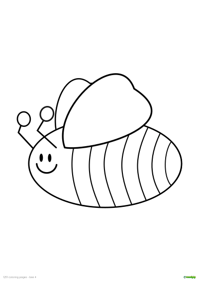 thumbnail image of a bee coloring page 