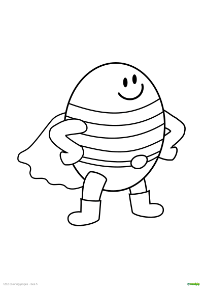 thumbnail image of a bee coloring page 