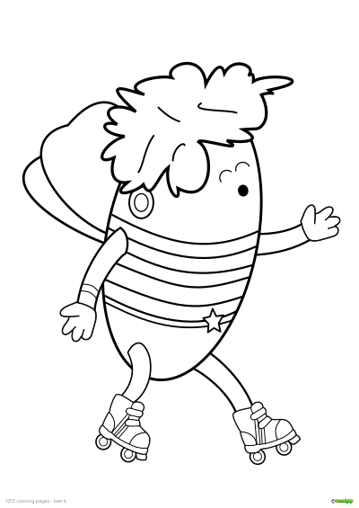 thumbnail image of a bee coloring page 