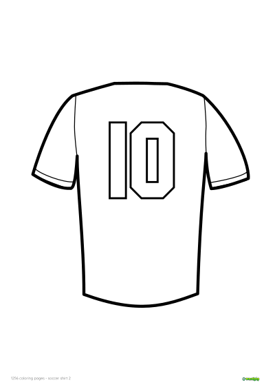 thumbnail image of a soccer shirt coloring page