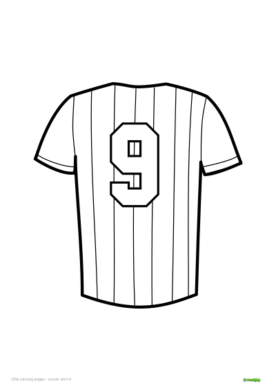 thumbnail image of a soccer shirt coloring page
