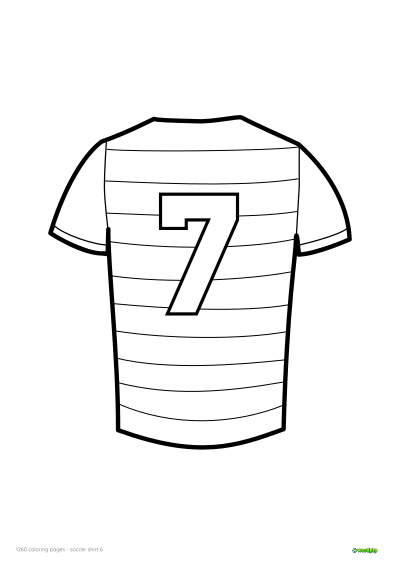 thumbnail image of a soccer shirt coloring page