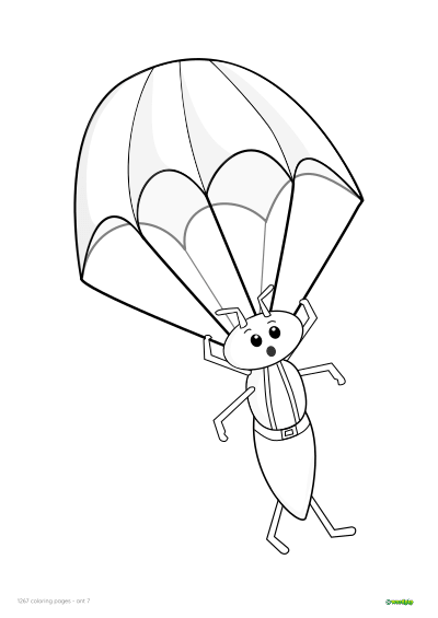 thumbnail image of an ant coloring page 7 