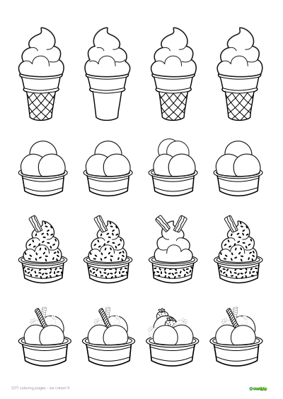 thumbnail of an ice cream 9 coloring page