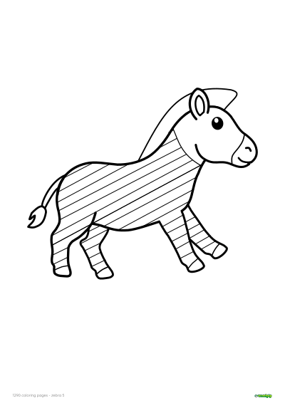 thumbnail of a zebra coloring page