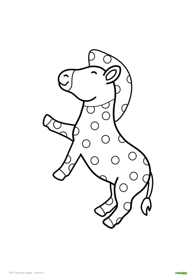 thumbnail of a zebra coloring page
