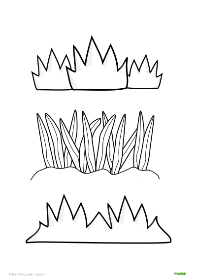 Free grass coloring pages: 3 printable designs