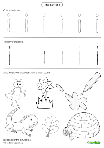 Letter i Worksheet 1