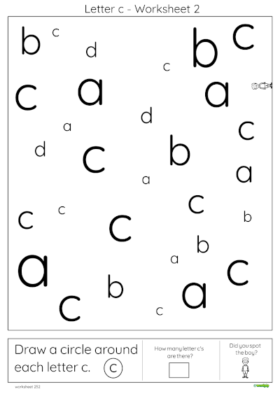 thumbnail image of letter c worksheet 2