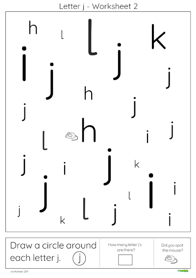 thumbnail image of letter j worksheet 2