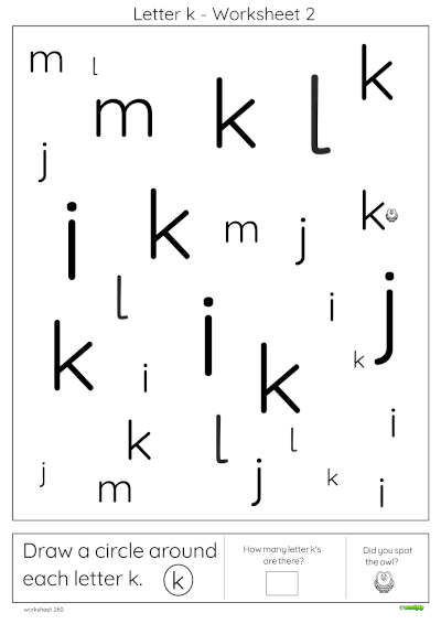 thumbnail of letter k worksheet 2