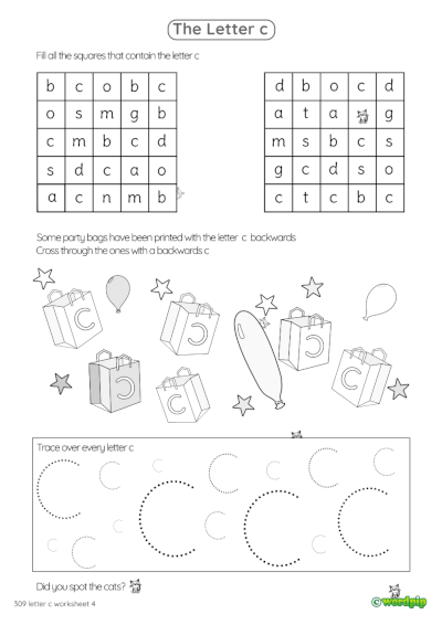 thumbnail image of letter c worksheet 4