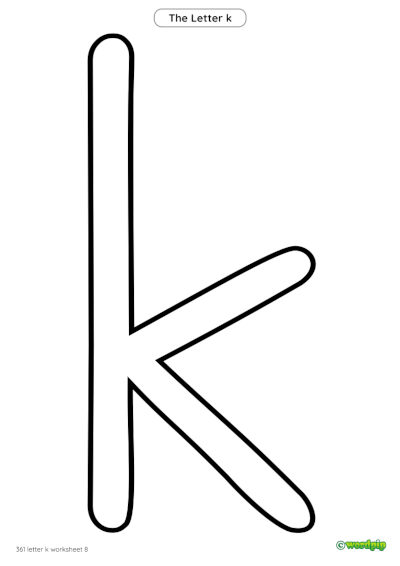 thumbnail image of letter k worksheet 8
